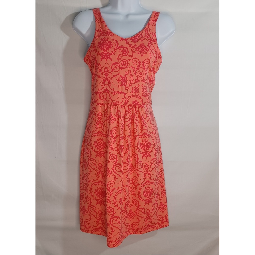 Women's Tehama Very Soft Peach Pink Tank Dress with Built in Bra Size Medium